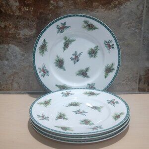 Mikasa Ultima Salad Plate Super Strong Fine China HK 713 Christmas Wish 4 Piece